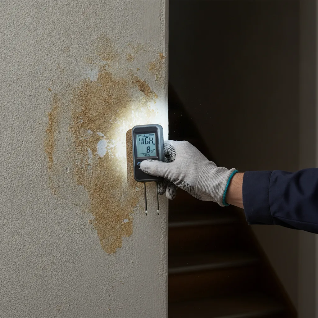 signes d'humidité dans une maison à vendre
